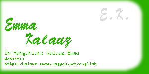 emma kalauz business card